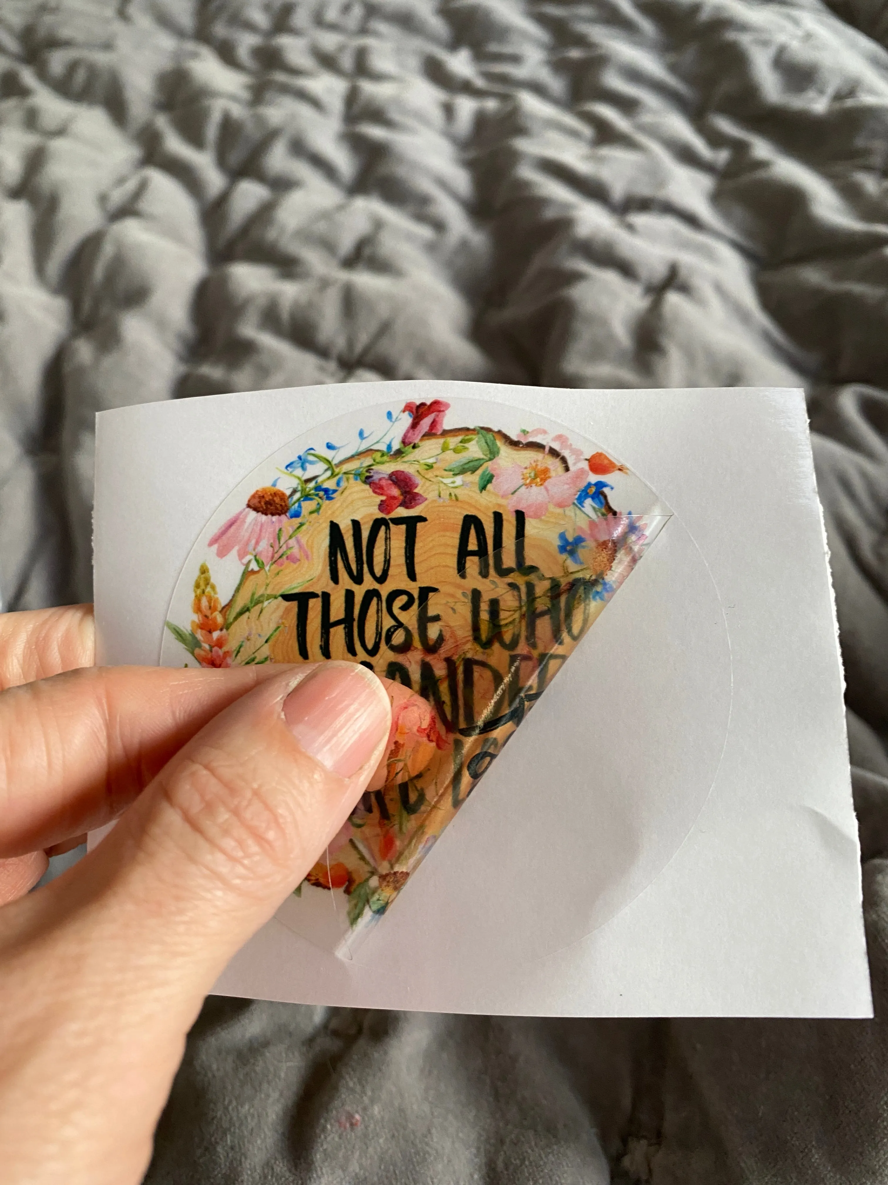 Sticker | 24D | Those Who Wander | Waterproof Vinyl Sticker | White | Clear | Permanent | Removable | Window Cling | Glitter | Holographic