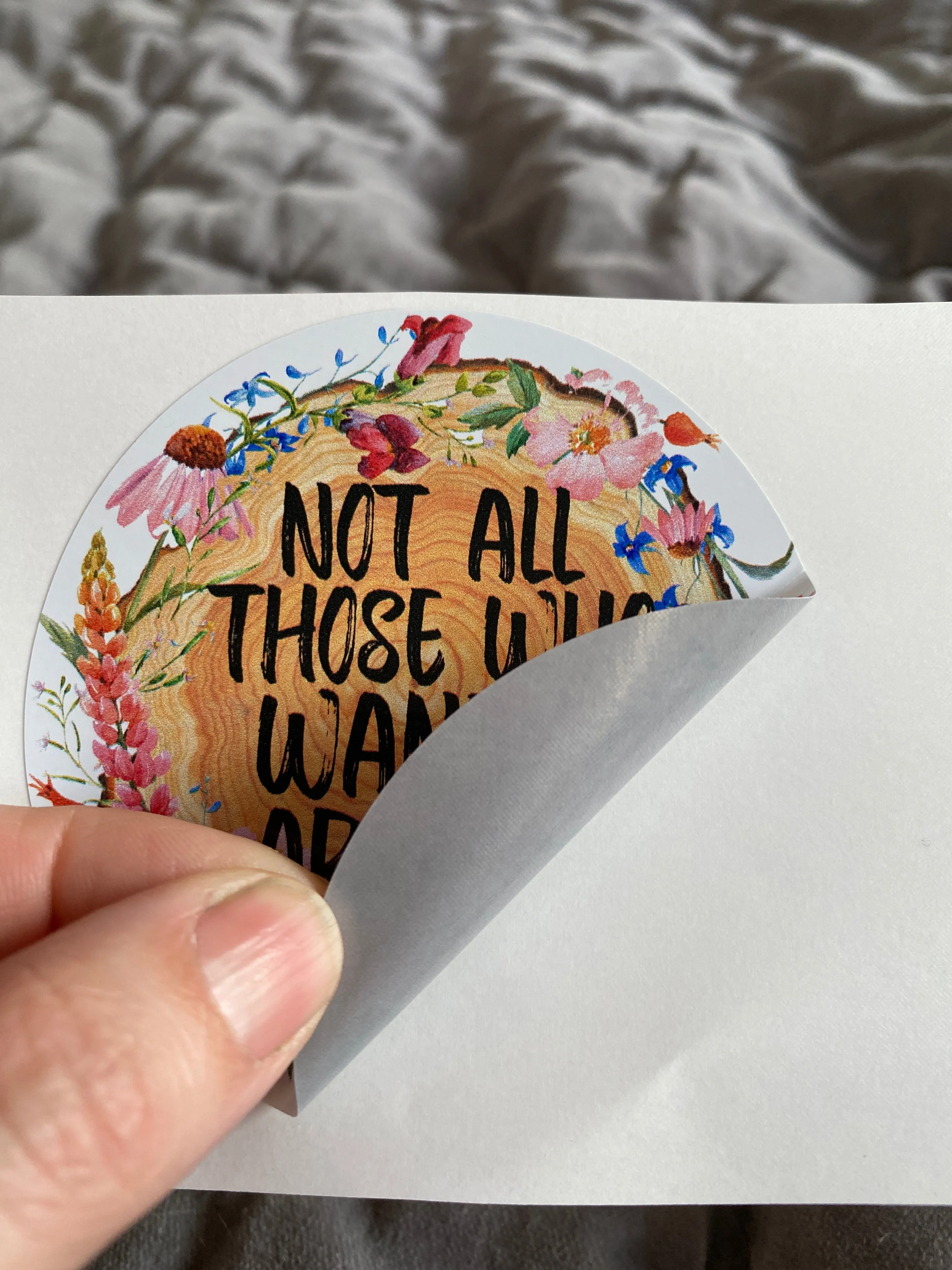 Sticker | 24D | Those Who Wander | Waterproof Vinyl Sticker | White | Clear | Permanent | Removable | Window Cling | Glitter | Holographic