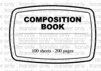 Sticker | 36G | Composition Notebook | Waterproof Vinyl Sticker | White | Clear | Permanent | Removable | Window Cling | Glitter | Holographic