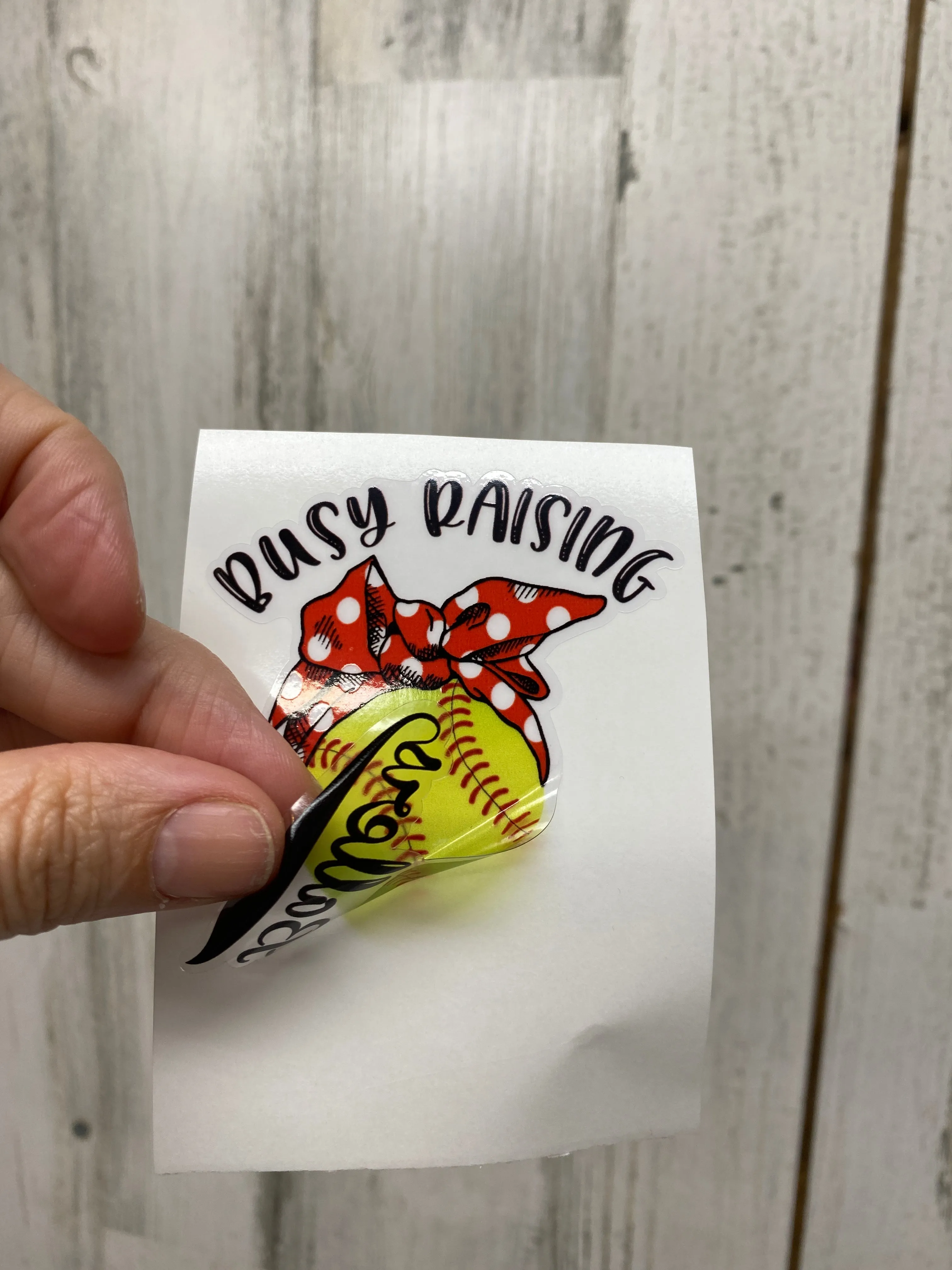Sticker | 36J | Busy Raising Ballers | Waterproof Vinyl Sticker | White | Clear | Permanent | Removable | Window Cling | Glitter | Holographic