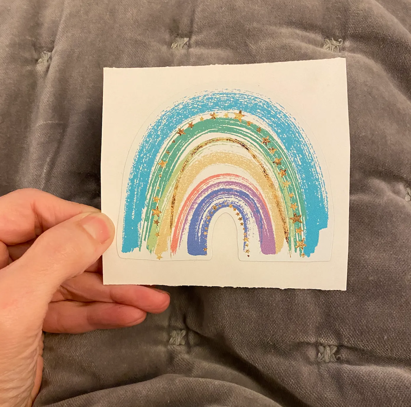 Sticker | 39E | Pastel Rainbow | Waterproof Vinyl Sticker | White | Clear | Permanent | Removable | Window Cling | Glitter | Holographic