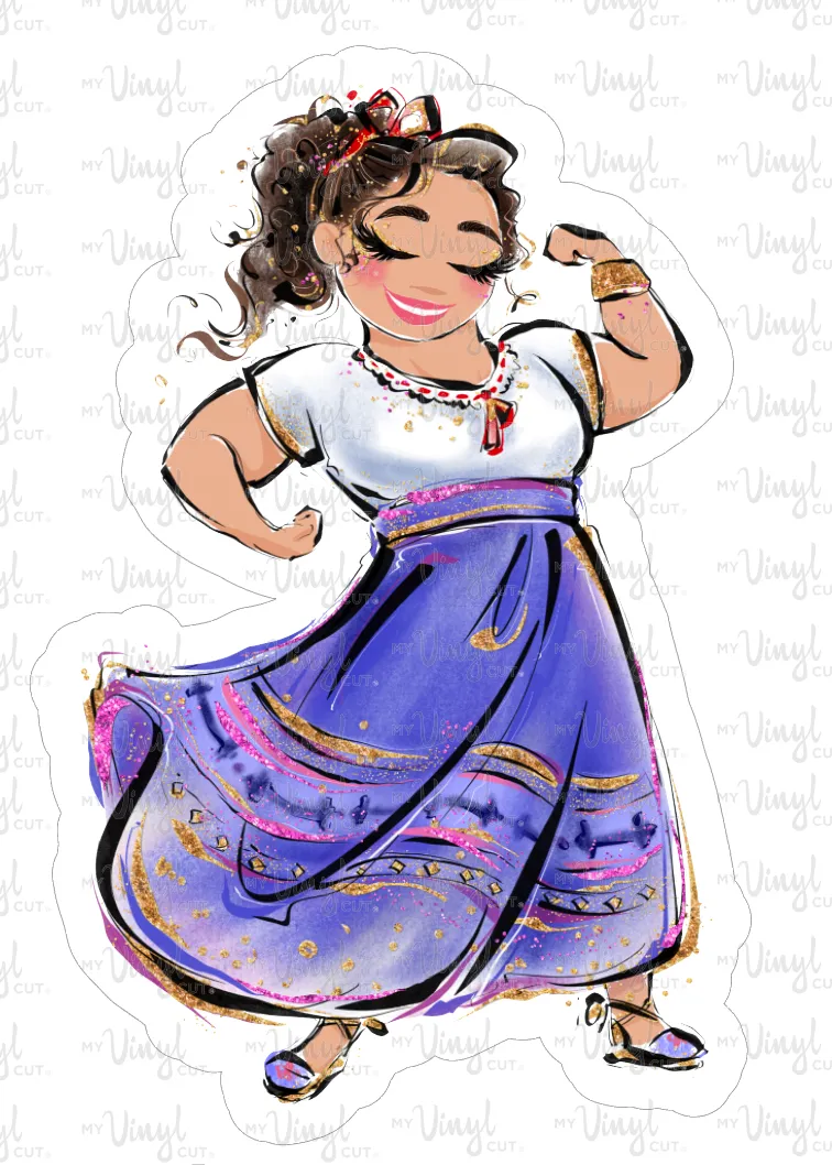 Sticker | 42D | Luisa | Waterproof Vinyl Sticker | White | Clear | Permanent | Removable | Window Cling | Glitter | Holographic
