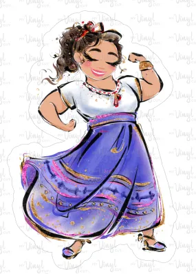 Sticker | 42D | Luisa | Waterproof Vinyl Sticker | White | Clear | Permanent | Removable | Window Cling | Glitter | Holographic