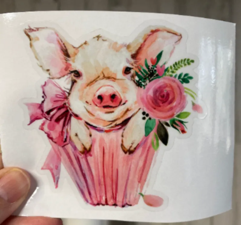 Sticker 47K Pig Cupcake