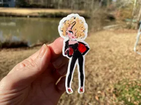 Sticker | 62J | Olivia Newton-John | Waterproof Vinyl Sticker | White | Clear | Permanent | Removable | Window Cling | Glitter | Holographic