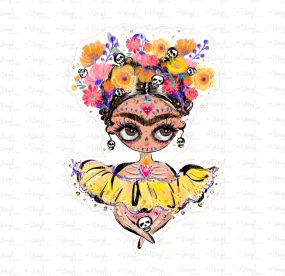 Sticker | 62M | Frida eyes open | Waterproof Vinyl Sticker | White | Clear | Permanent | Removable | Window Cling | Glitter | Holographic