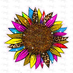 Sticker | 64G | Colorful Sunflower | Waterproof Vinyl Sticker | White | Clear | Permanent | Removable | Window Cling | Glitter | Holographic Sticker | 64G | Colorful Sunflower | Waterproof Vinyl Sticker | White | Clear | Permanent | Removable | Window Cling | Glitter | Holographic