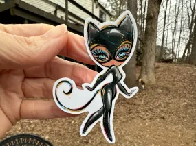 Sticker | 66P | SUPER HERO GIRL | Waterproof Vinyl Sticker | White | Clear | Permanent | Removable | Window Cling | Glitter | Holographic