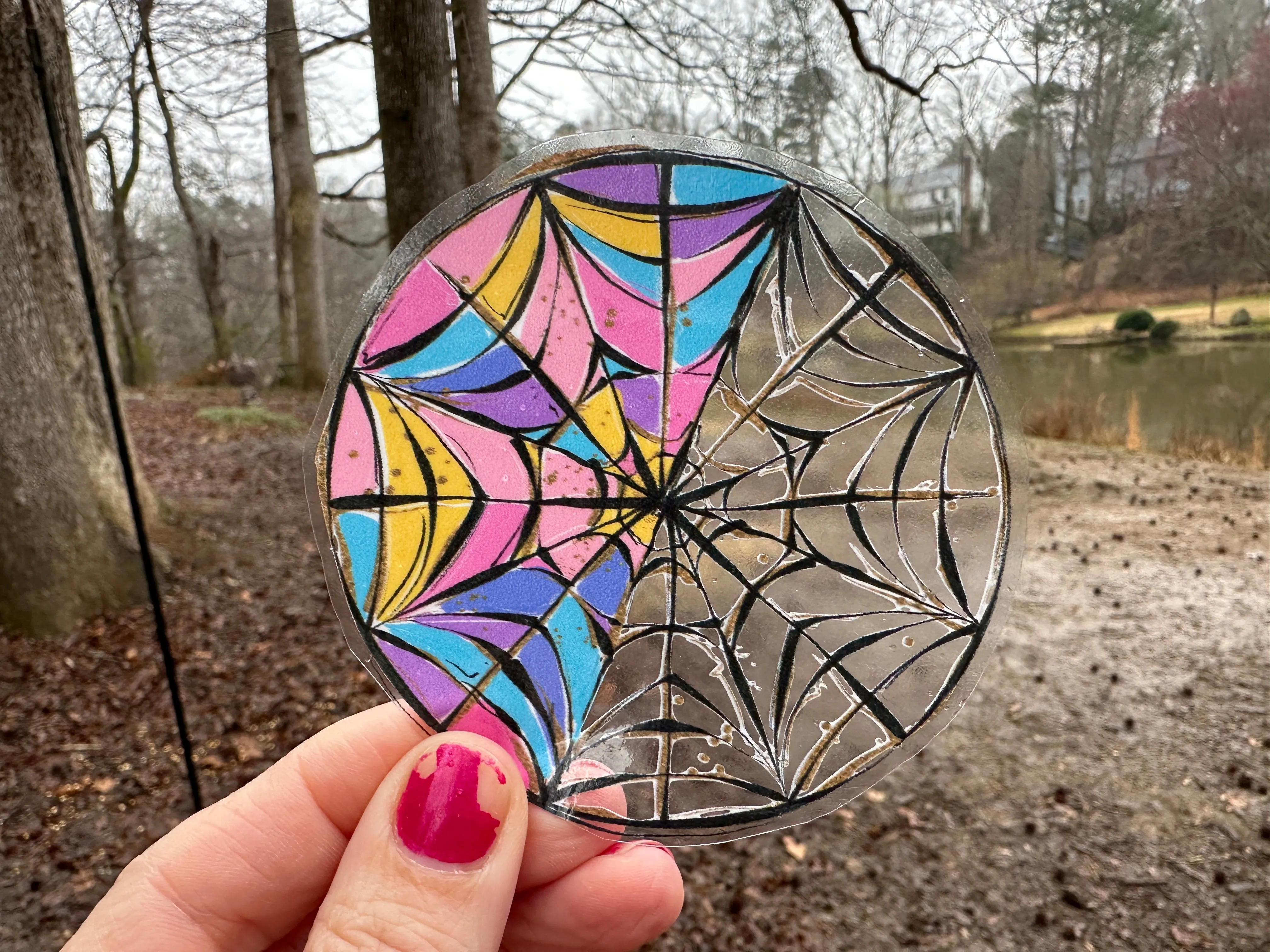 Sticker | 68B | Ophelia Hall Window Sticker | Waterproof Vinyl Sticker | White | Clear | Permanent | Removable | Window Cling | Glitter | Holographic