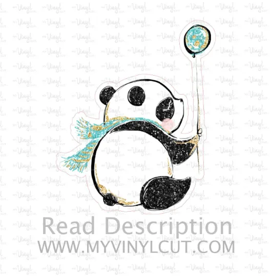 Sticker | 69G | Panda Bamboo | Waterproof Vinyl Sticker | White | Clear | Permanent | Removable | Window Cling | Glitter | Holographic