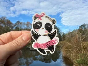 Sticker | 69I | Panda Unicorn | Waterproof Vinyl Sticker | White | Clear | Permanent | Removable | Window Cling | Glitter | Holographic