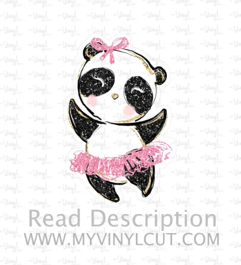 Sticker | 69I | Panda Unicorn | Waterproof Vinyl Sticker | White | Clear | Permanent | Removable | Window Cling | Glitter | Holographic