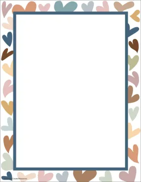 Teacher Created Resources Everyone is Welcome Hearts Computer Paper