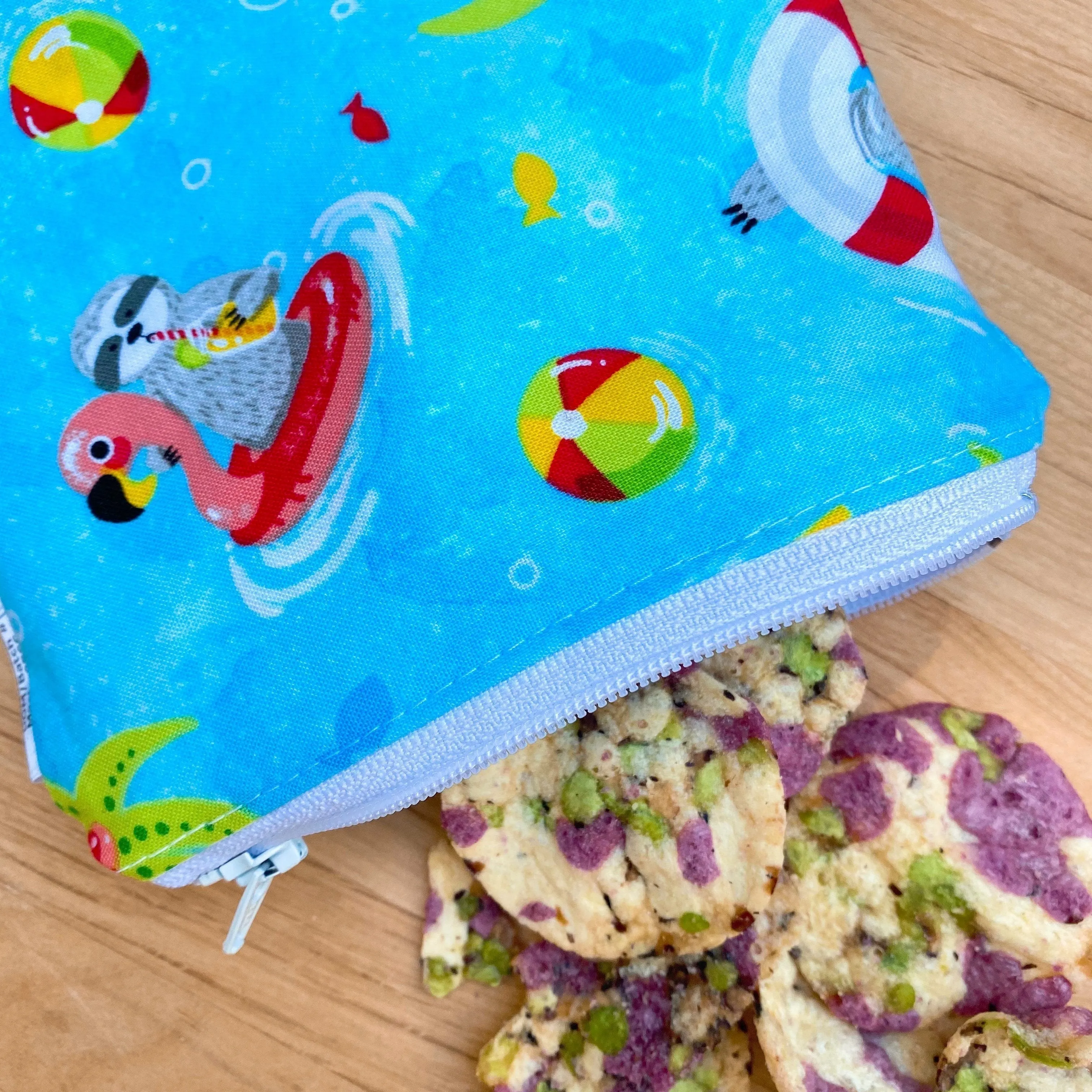 Toddler Sized Reusable Zippered Bag Christmas Lights
