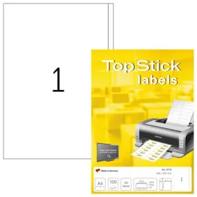 Top Stick Labels 200 x 297mm (8719)