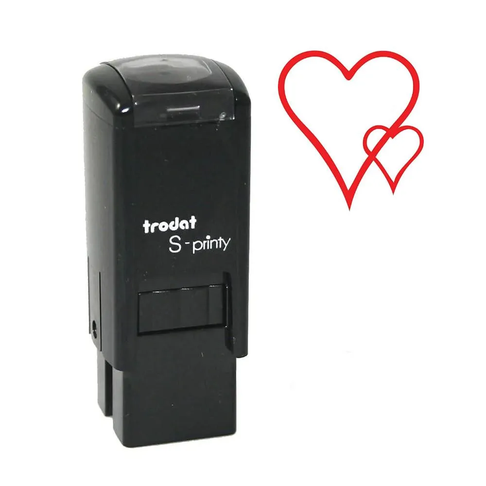 Trodat Small S-Printy Stamp - Hearts, Red