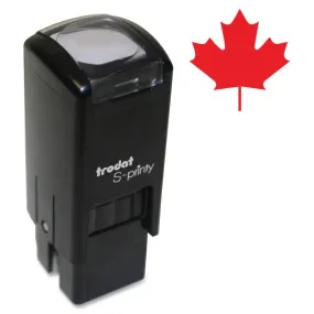 Trodat Small S-Printy Stamp - Maple Leaf, Red