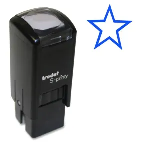 Trodat Small S-Printy Stamp - Star, Blue