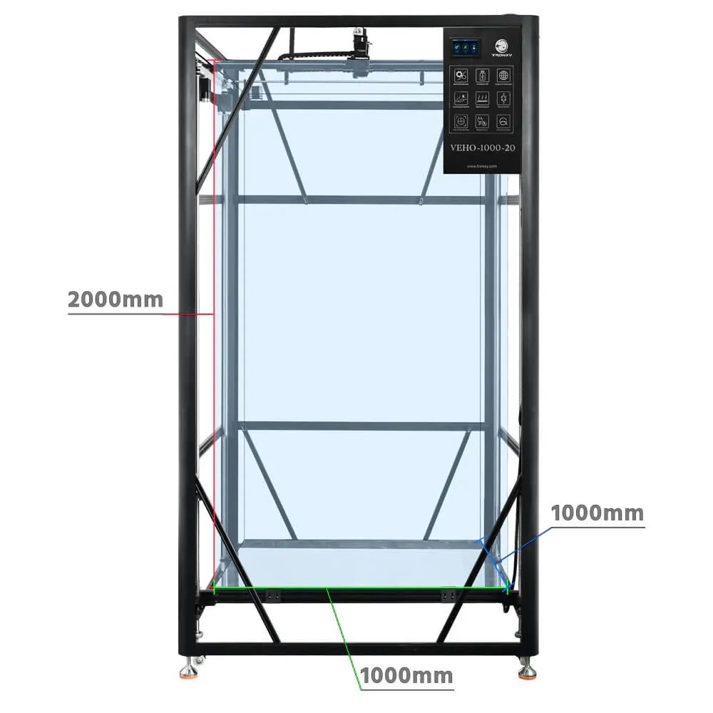 Tronxy VEHO 1000-20 Large Scale 3D Printer Print Size 1000x1000x2000mm