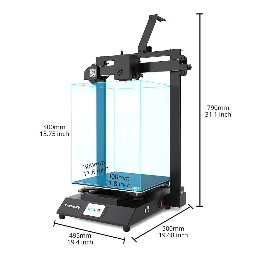 Tronxy XY-3 Pro V2 Best Direct Drive 3D Printer Print Size 300x300x400mm