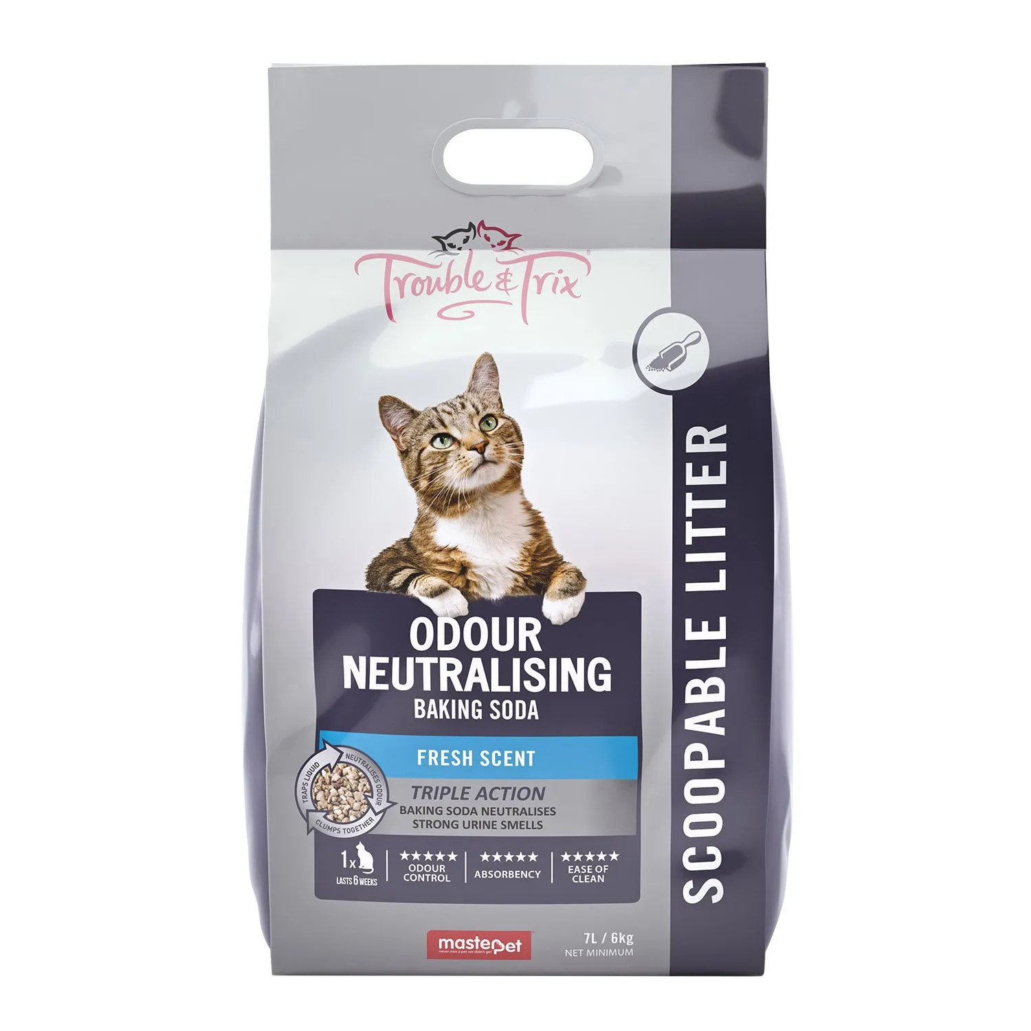 Trouble & Trix Odour Neutralising Baking Soda Clumping Cat Litter