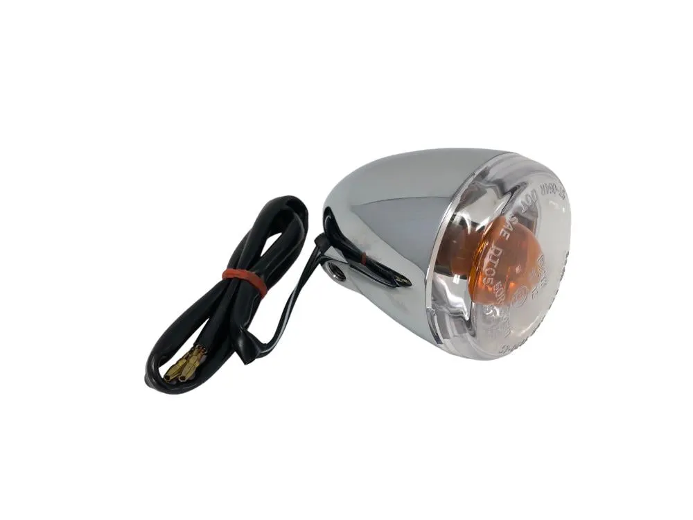 Turn Signal/Indicator (1) Harley-Davidson Style - Chrome - Highway Hawk H68-7011