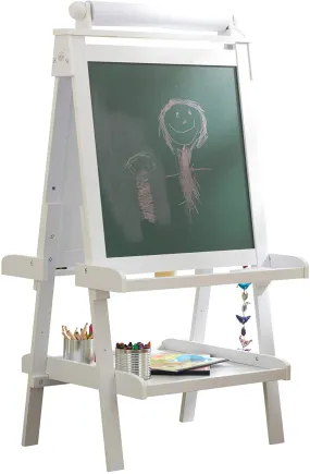 White Deluxe Wood Easel set for kids